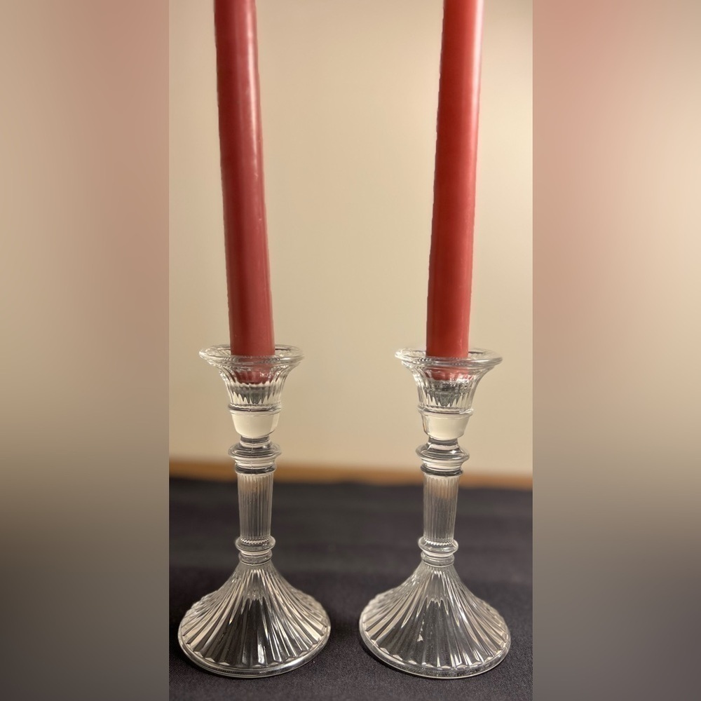 Glass candleholders